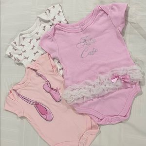 Little Treasure Baby Girl onesies set of 3